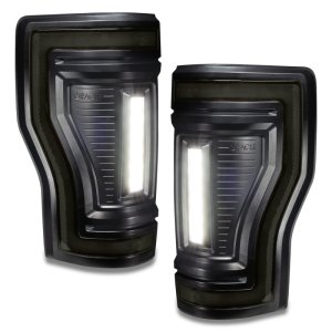 Ford F-350 LED Tail Lights - Rear - ORACLE Lighting - Flush Mount, Black Series - Black - `17-`22